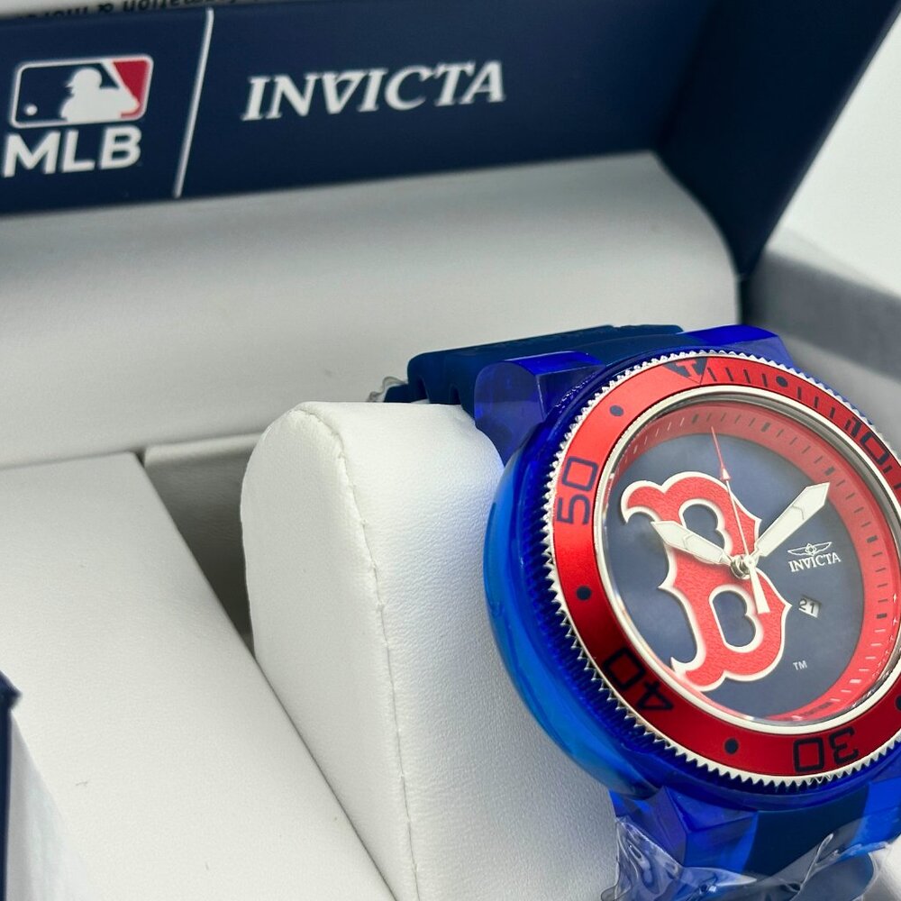 NEW Invicta MLB Boston Red Sox Limited Edition Watch ALL BLUE Red Dial